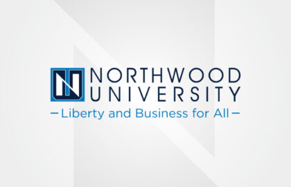Northwood University logo with the text "Northwood University" and the tagline "Liberty and Business for All" below it.